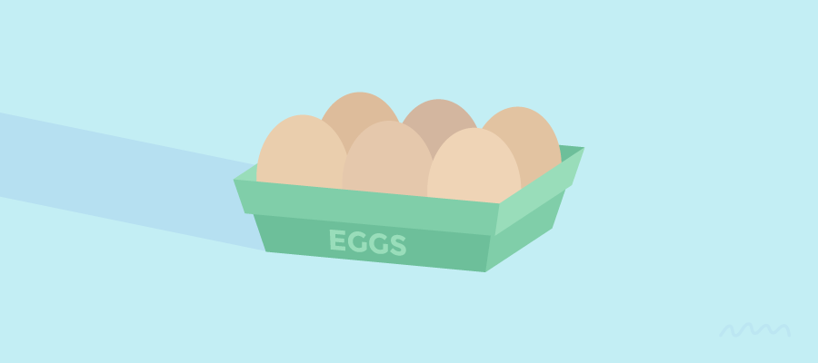 Eggs: Blue Basket