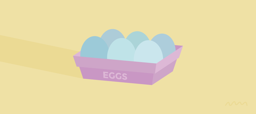 Eggs: Pink Basket