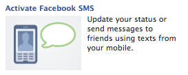 Facebook SMS