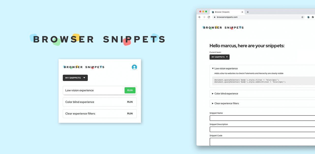 Browser Snippets