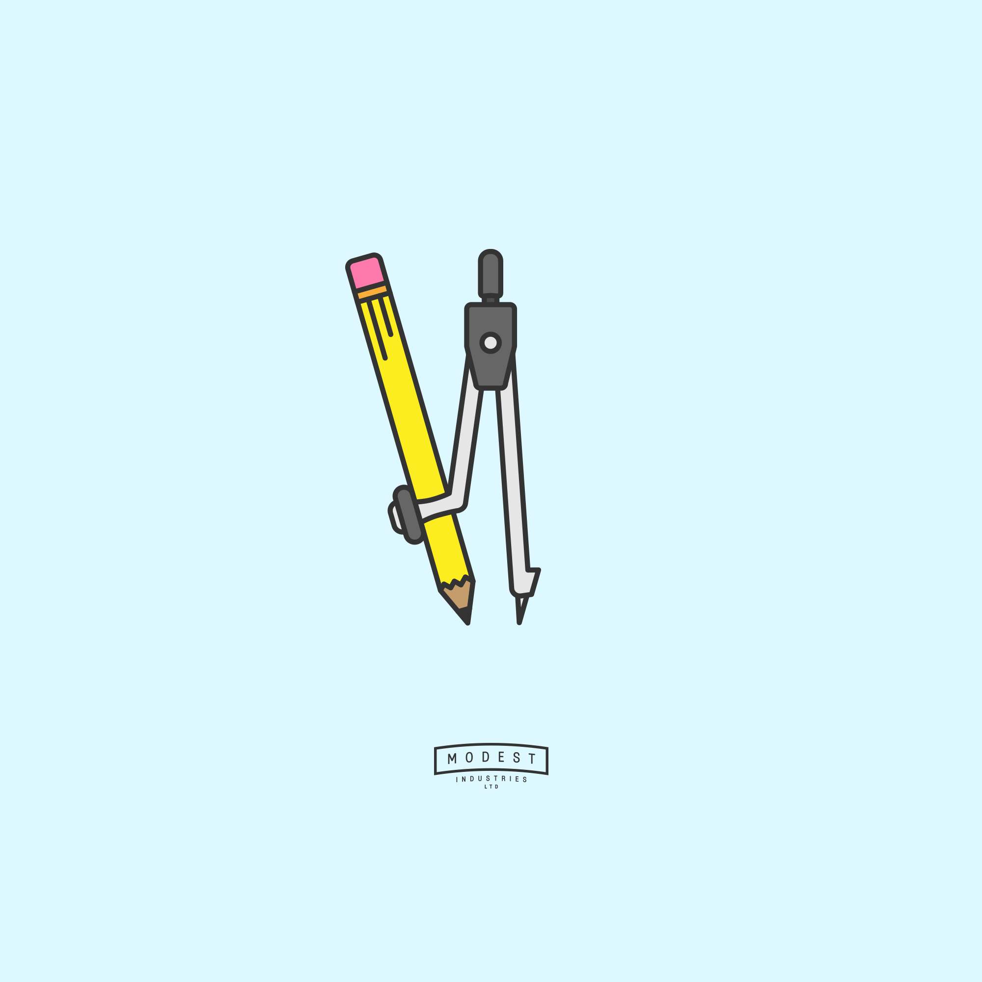 Modest Industries Instagram Pencil & Compass